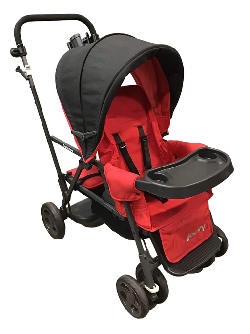 used Joovy Caboose Sit And Stand Tandem Double Stroller, 2022, Red