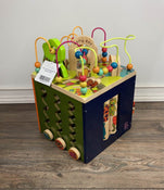 used B. toys Zany Zoo Wooden Activity Cube