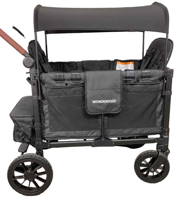 Wonderfold W4 Luxe Quad Stroller Wagon, Volcanic Black, 2023