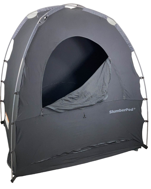 used SlumberPod 3.0 Sleep Canopy with Fan, Black with Gray Accents