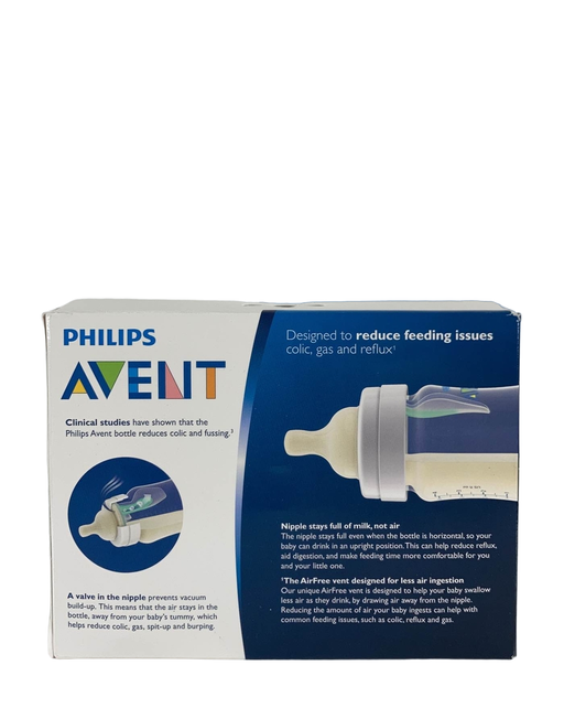 secondhand Philips Avent Anti-Colic Bottles With AirFree Vent, 4oz, 3-Pack, Clear