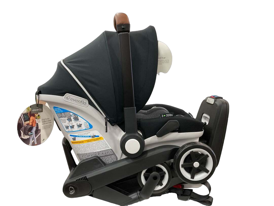 secondhand Evenflo Shyft Dual Ride Infant Car Seat Stroller Combo, 2023, Moonstone Grey