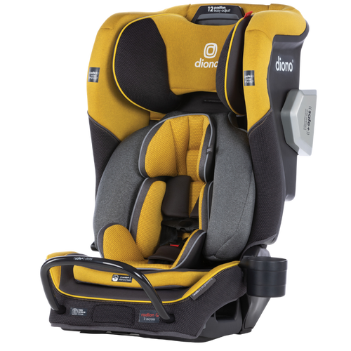 used Diono Radian 3QXT Convertible Car Seat, 2021, Yellow Mineral