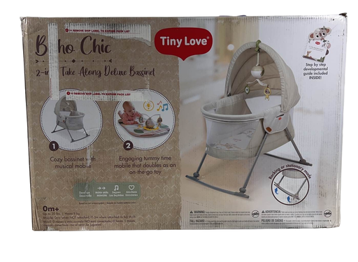 used Tiny Love 2-in-1 Take Along Deluxe Bassinet, Boho Chic