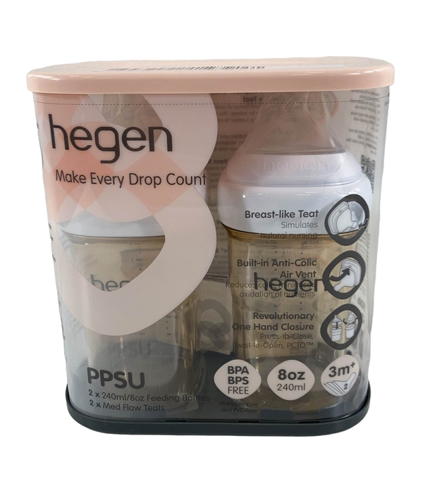 used Hegen 8 Oz. Feeding Bottles