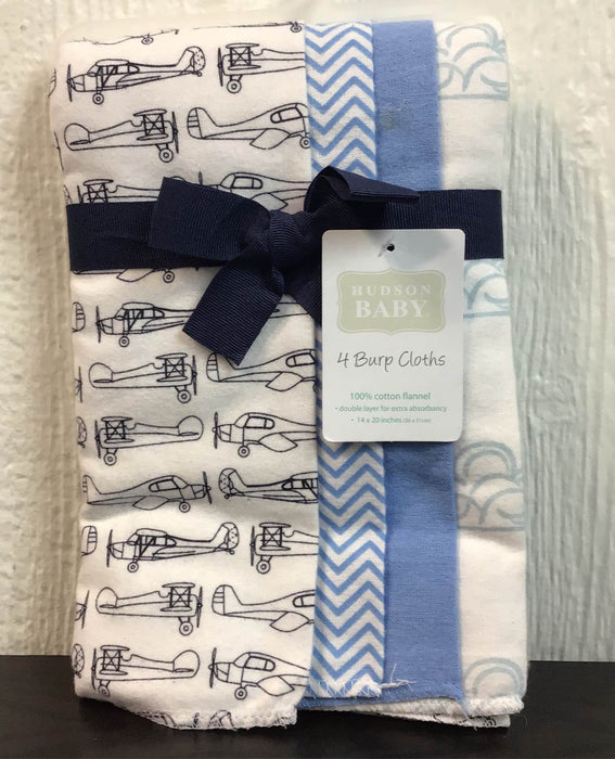 used Hudson Baby Cotton Flannel Burp Cloths