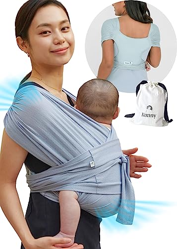 used Konny Baby Carrier Flex, XS-XL, AirMesh, Mint Grey