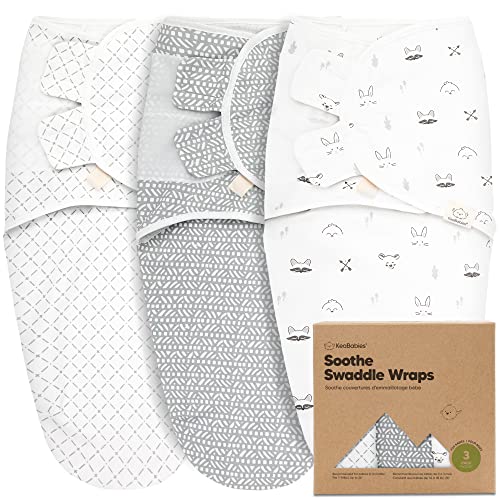 used KeaBabies Soothe Swaddle Wraps 3 Pack