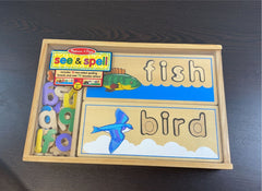 used Melissa & Doug See & Spell Wooden Educational Board