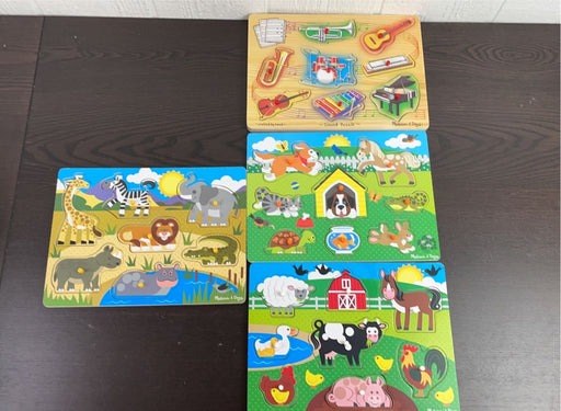 used BUNDLE Melissa & Doug Wooden Puzzles