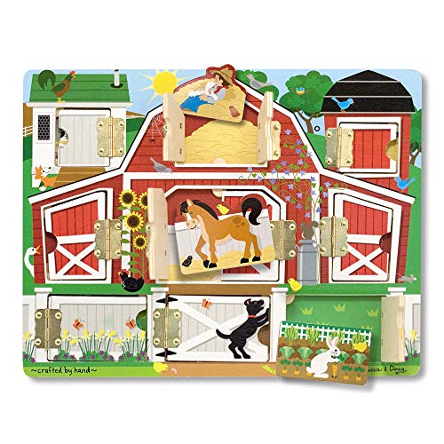 used Melissa & Doug Wooden Magnet Hide And Seek Farm