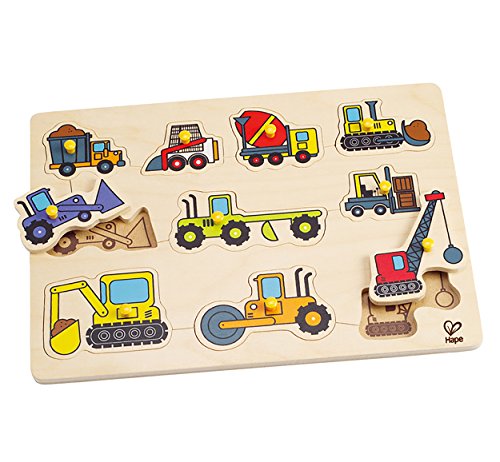 used Hape Toddler Wooden Peg Puzzle