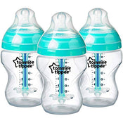 used Tommee Tippee Advanced Anti-Colic Baby Bottles – 9 Ounce, Clear, 3 Count