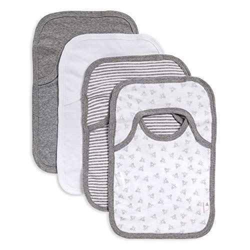 used Burt's Bees Baby Bibs, 4-Pack Lap-Shoulder Drool Cloths