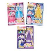 used Disney Princesses Wooden Doll Magnetic Dress Up Set