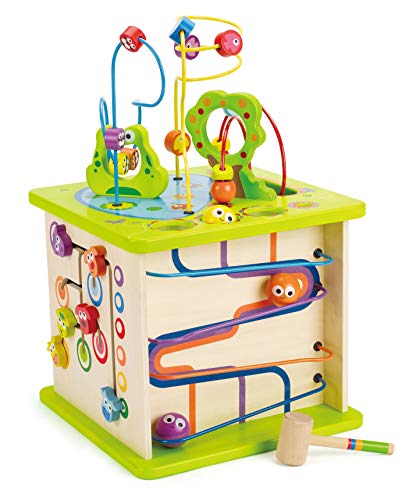 used Hape Country Critters Wooden Activity Cube