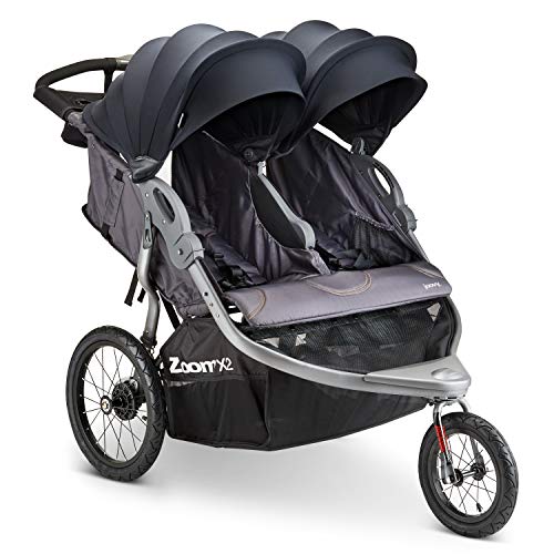 used Joovy Zoom X2 Double Jogging Stroller, 2021, Forged Iron