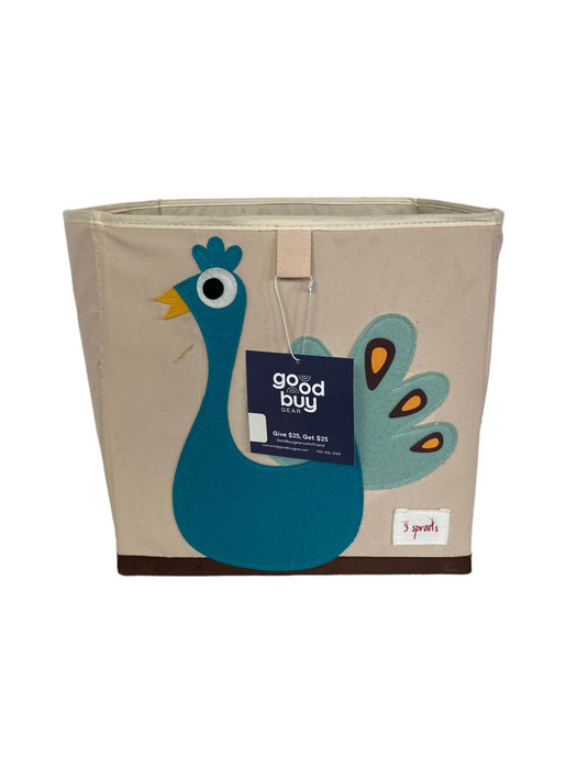 used 3 Sprouts Storage Box, Peacock