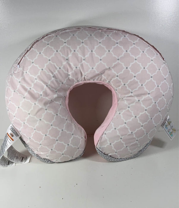 secondhand Boppy Luxe Nursing Pillow, pink with giraffes