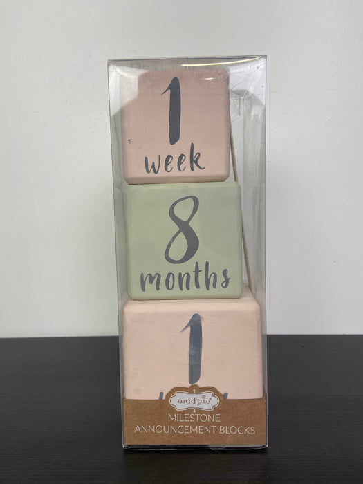 used Mud Pie Milestone Announcement Blocks