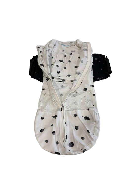 used Happiest Baby SNOO Sack, Small (5-12 lbs), Ivory Planets with Black Wings