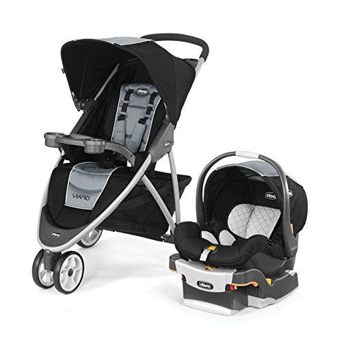 used Chicco Viaro Quick-Fold Stroller Travel System With KeyFit 30, 2021, Techna