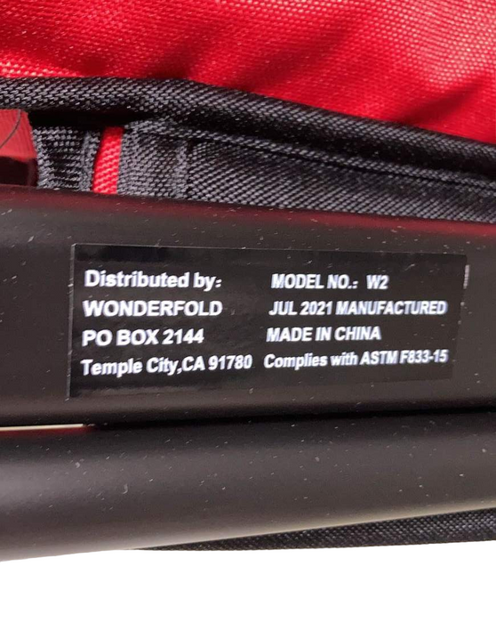 Wonderfold W2 Original Multifunctional Double Stroller Wagon, 2021, Red