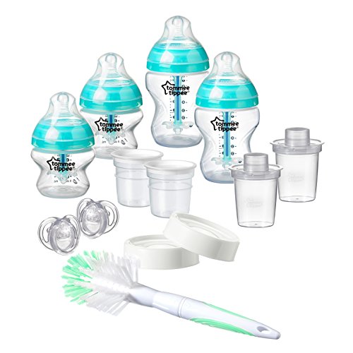 used Tommee Tippee Advanced Anti Colic Newborn Baby Bottle Feeding Starter Set