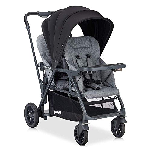 used Joovy Caboose S Too Sit And Stand Double Stroller, Grey Melange, 2020