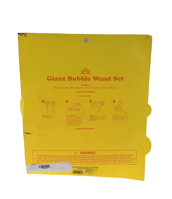 secondhand Sun Squad Giant Bubble Wand Set