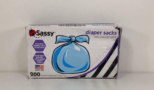 used Sassy Diaper Sacks, 200 Count, Baby Powder Scent