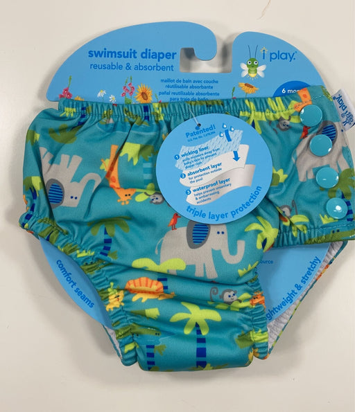 used iPlay Reusable Swim Diaper, 6 Months, Aqua Jungle