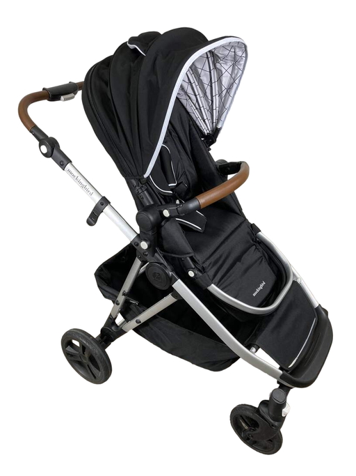 used Mockingbird Single to Double Stroller, 2022, Silver with Penny Leather, Windowpane, Black