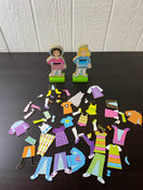 used T.S. Shure Daisy Girls Wooden Magnetic Dress-Up Dolls