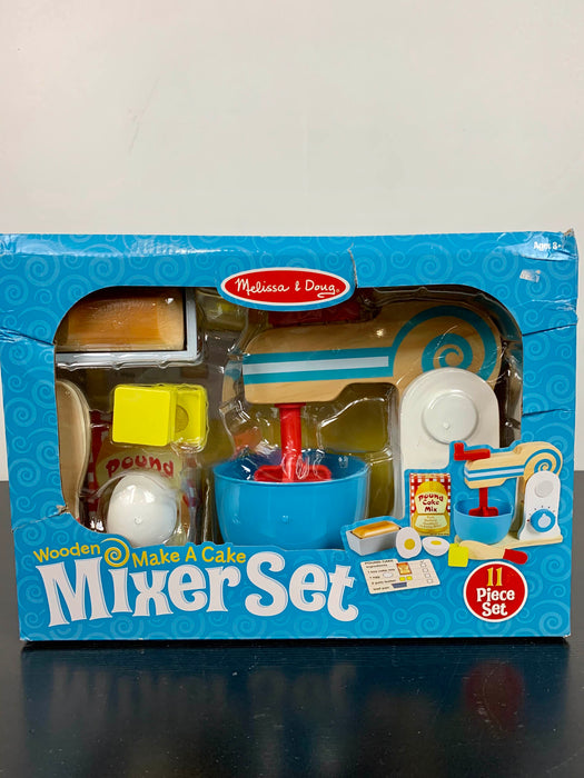 secondhand Melissa & Doug Wooden Make-A-Cake Mixer Set