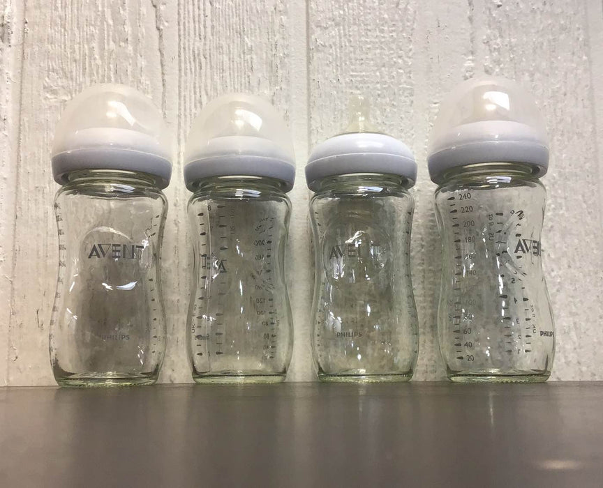 used Philips Avent Natural Baby Bottles, 9oz, 4-Pack, Clear