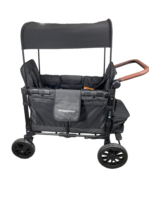 secondhand Wonderfold W2 Luxe Multifunctional Double Stroller Wagon, 2023, Volcanic Black