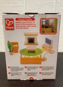 secondhand Hape Wooden Doll House: Furniture Media Room Set