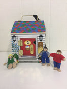 used Melissa & Doug Take-Along Wooden Doorbell Dollhouse