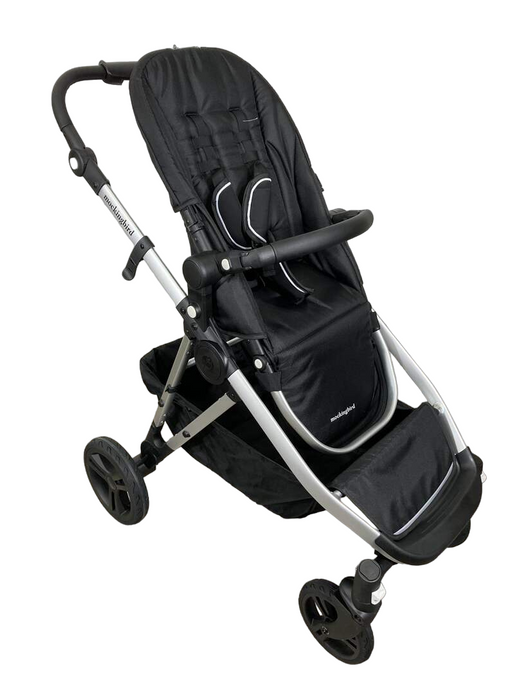 used Mockingbird Single to Double Stroller, Silver with Black Leather, 2022