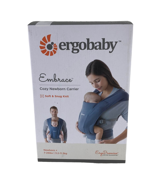 used Ergobaby Embrace Baby Carrier, Oxford Blue