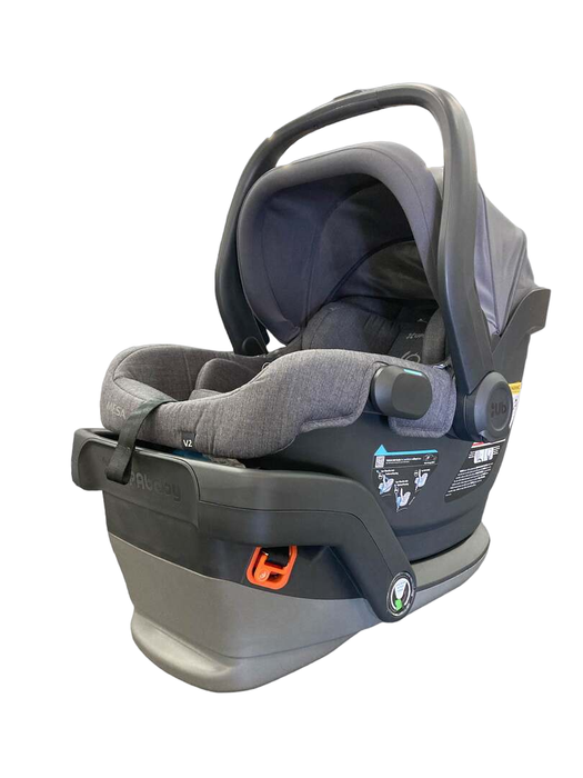 used UPPAbaby MESA V2 Infant Car Seat, 2023, Charcoal Melange Merino Wool)