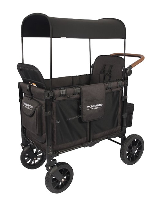 used Wonderfold W2 Luxe Multifunctional Double Stroller Wagon, 2022, Charcoal Black