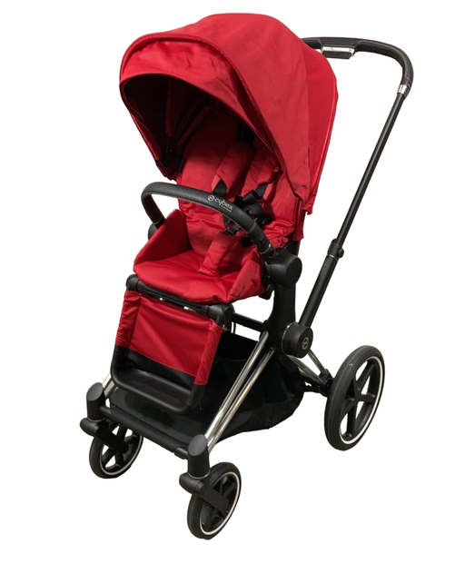 used Cybex PRIAM Stroller, Chrome With Black Details, True Red, 2019