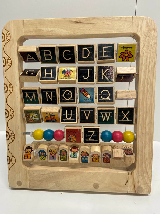 used B. Toys Wood Alphabet Abacus