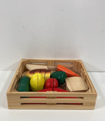 secondhand Melissa & Doug Cutting Food- Wooden Play Food