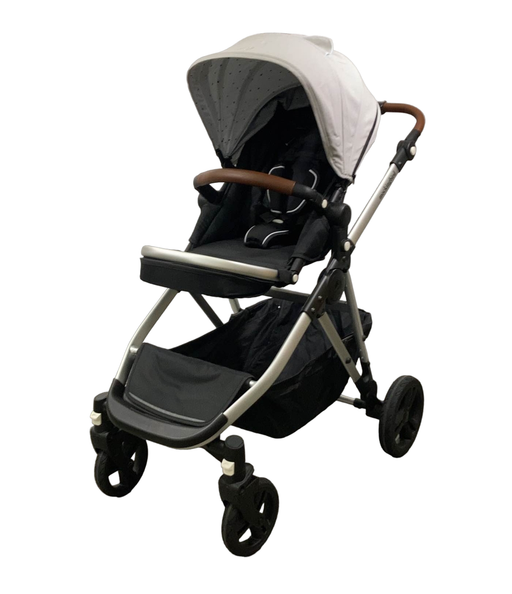 secondhand Mockingbird Single to Double Stroller, 2023, Silver with Penny Leather, Limited Edition Night Stars, Limited Edition Light Grey