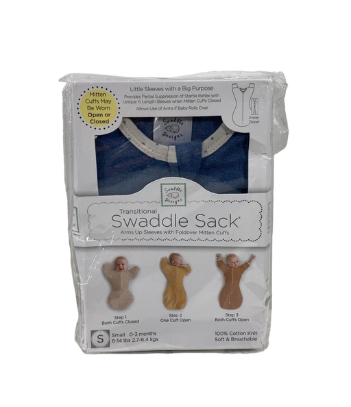 used Swaddle Designs Transitional Swaddle Sack, Heathered Denim With Polka Dot Trim