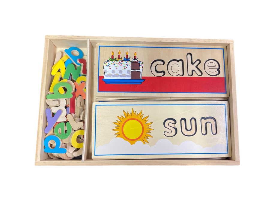 used Melissa & Doug See & Spell Wooden Educational Board