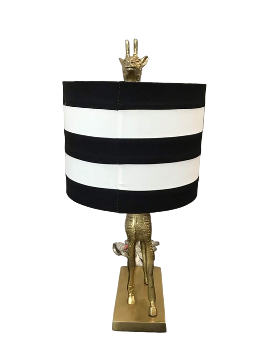 secondhand Pottery Barn Kids Emily And Meritt Giraffe Complete Lamp, Black and White